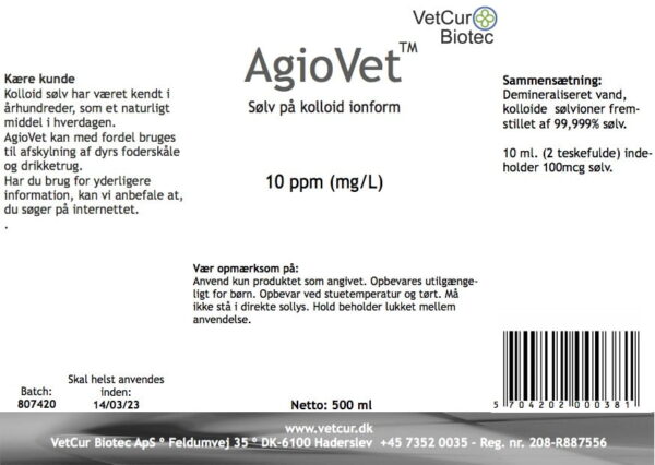 AgioVet - bekæmpelse af: bakterier, svampe og vira.