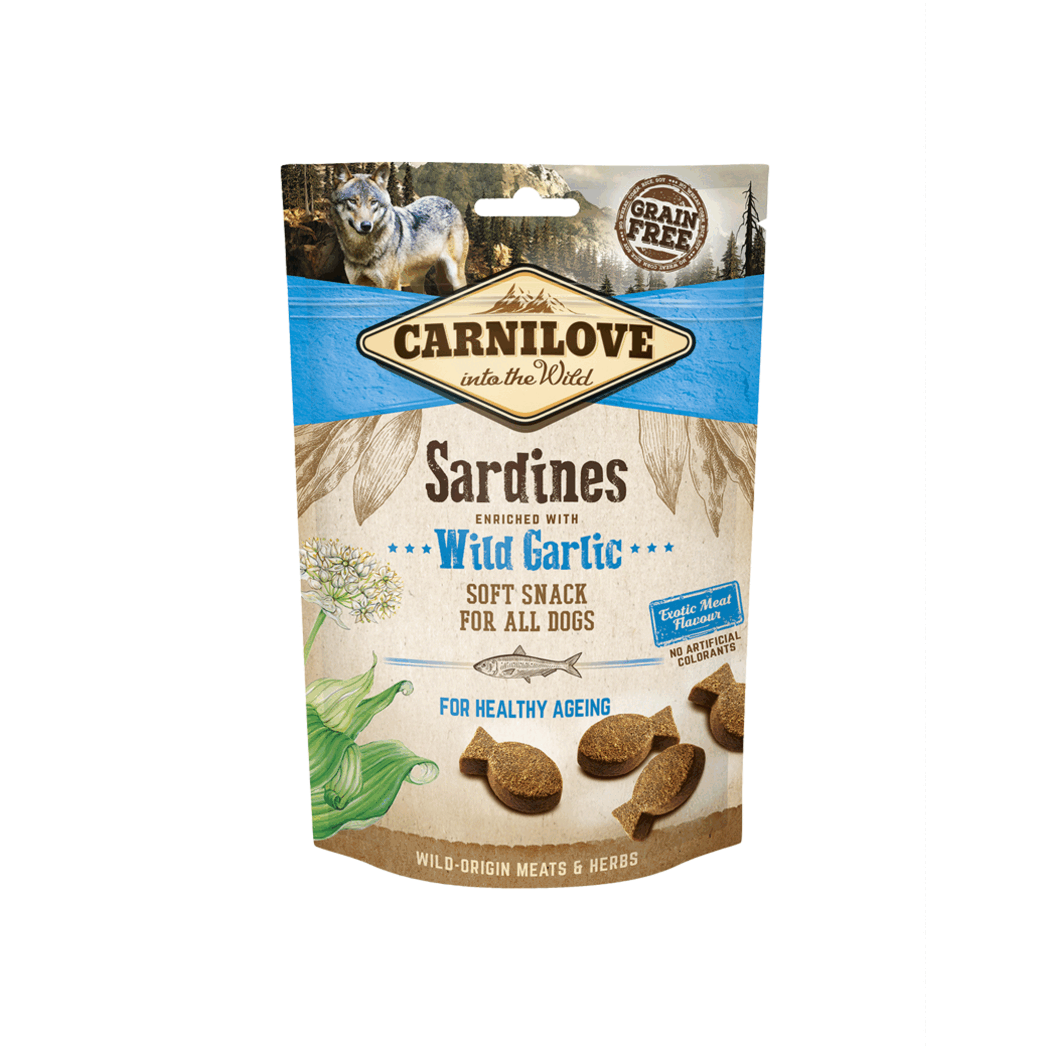 CL Dog Semi Moist Sardines m hvidløg 200 g